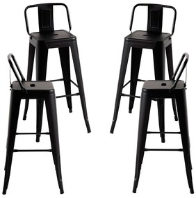 Set 4 Krukken Torix Rugleuning