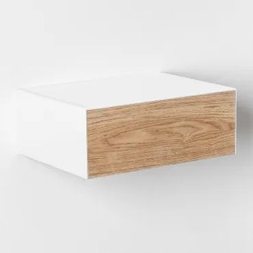 Pack Van 2 Zwevende Nachtkastjes Van Mdf Florens Natuurlijk & ↔︎ 40 Cm - Sklum