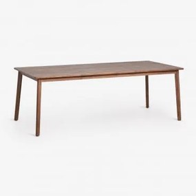 Rechthoekige Tuin Tafel Van Acaciahout Kaela Donker Acaciabruin & 220 X 100 Cm - Sklum