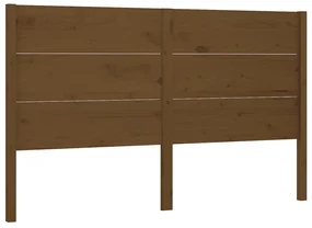 vidaXL Hoofdbord 156x4x100 cm massief grenenhout honingbruin