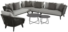 4 Seasons Outdoor Belize Loungeset met loungestoel en Dali tafels SALE  Loungeset    antraciet weerbestendig