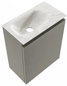 Mondiaz Ture DLux toiletmeubel 40cm smoke met wastafel ostra links met kraangat