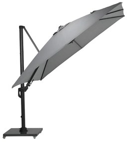 Garden Impressions Zweefparasol Hawaii Deluxe 300x300 - donker grijs - licht grijs