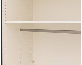 Goossens Kledingkast Easy Storage Sdk, 303 cm breed, 220 cm hoog, 2x 3 paneel schuifdeuren en 1x 3 paneel spiegel schuifdeur midden