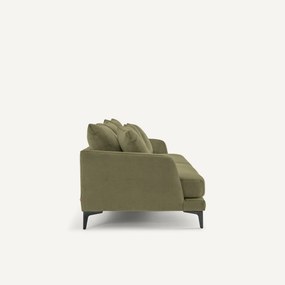 3- of 4-zitsbank in stone-kleurig fluweel, MODERNISTE, ontwerp van Emmanuel Gallina