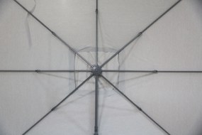 Zweefparasol  3x3.5m S2 Excellent (incl. voet + hoes) Grijs-antraciet Camello Luna