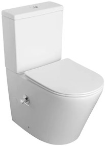 Sapho Paco randloos staand toilet met kraan en bidet spoeler 38x61x80cm wit