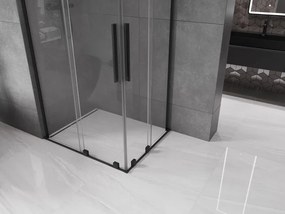 Mexen Velar L Duo schuifdouchecabine 100 x 90 cm, transparant, zwart - 871-100-090-02-03-70