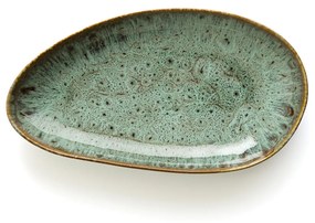 Langwerpige schaal in geëmailleerd aardewerk, Fara