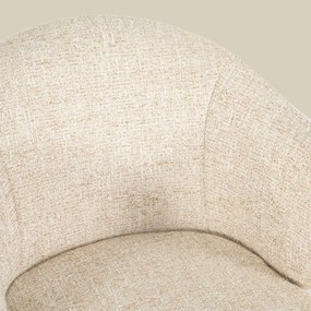 Eleonora Connor Natural Eetkamerstoel Met Eiken Poten Draaibaar Beige