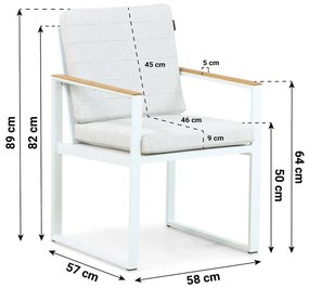 Tuinstoel Aluminium Wit Lifestyle Garden Furniture Faro