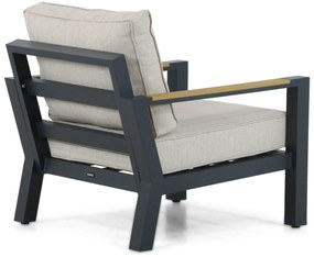 Stoel en Bank Loungeset 5 personen Aluminium/Polywood (teakfinish) Grijs  Lifestyle Garden Furniture Bilbao