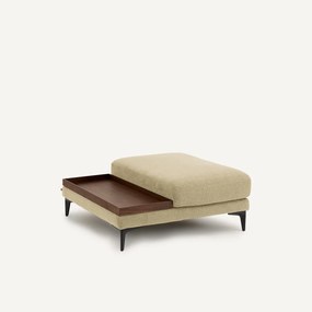 Voetensteun met dienblad, gevlochten polyester, MODERNISTE, ontwerp Emmanuel Gallina