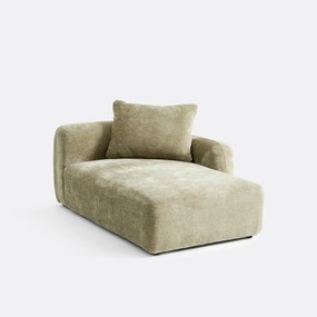 Recht longchair element, voor modulaire bank, in jacquard chenille, AMAD