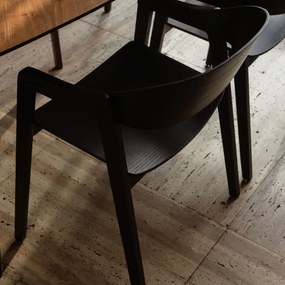 Dutchbone Westlake Stoel Van Gebogen Hout Zwart