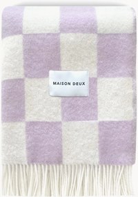 Wollen plaid Checkerboard met ruitjespatroon