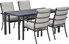 Garden Impressions Senja tuinset 5-delig sandstone - Kasper tuintafel 160x90 cm