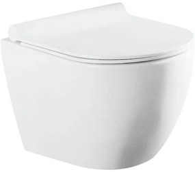 QeramiQ Salina Compact wandcloset - Spoelrandloos - 49cm - softclose zitting - wit 73173007