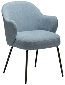 Dan-Form Bae Luxe Eetkamerstoel Met Armleuningen Blauw Boucle