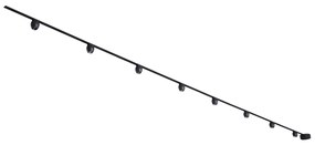 LED Modern railsysteem met 8 Spot / Opbouwspot / Plafondspots zwart 1-fase - Magnetic Zagaye Modern Binnenverlichting Lamp