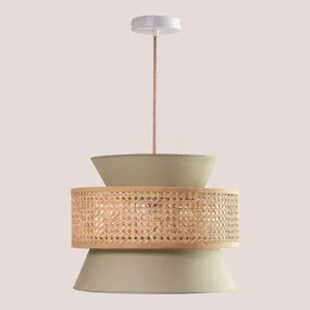 Hanglamp Van Rotan Yereh Groen – Olijf - Sklum