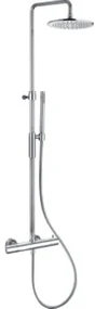Paffoni Light Douchecombinatie set H126.5cm diameter: 22.5cm 70cm Chroom ZCOL646LIQCR