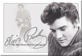 Metalen bord ELVIS PRESLEY- The Sun Never Sets On A Legend