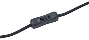 Design tafellamp zwart met smoke glas - Mochi