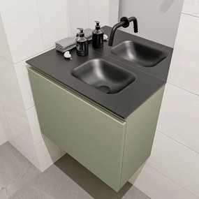 Mondiaz Olan 60cm toiletmeubel army met wastafel urban rechts geen kraangat