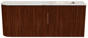 Mondiaz Joya DLux 100cm toiletmeubel ronding links ruby met wastafel faye rechts zonder kraangat frappe