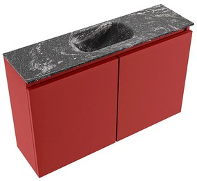 Mondiaz Ture DLux toiletmeubel 80cm fire met wastafel lava midden met kraangat