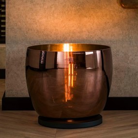 Lage Vloerlamp Van Koperkleurig Glas 48 Cm