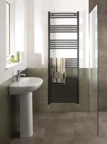 Eastbrook Wendover handdoekradiator 60x60cm 301W antraciet