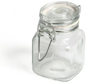 Beugelpotje, glas, vierkant, 100 ml