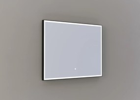 Thebalux M26 spiegel 100x75cm met verlichting en verwarming mat zwart
