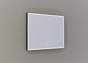 Thebalux M26 spiegel 100x75cm met verlichting en verwarming mat zwart