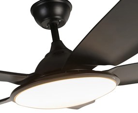Moderne Plafondventilator met lamp zwart met afstandsbediening incl. LED - Vifte Modern rond Binnenverlichting Lamp