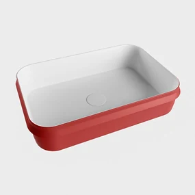 Mondiaz Arvo Solid Surface waskom 55x38cm fire / talc