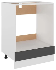 vidaXL Ovenkast 60x46x81,5 cm spaanplaat grijs