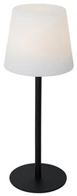 Buitenlamp Tafellamp zwart oplaadbaar incl. LED en dimmer IP54 - Jude Modern IP54 Buitenverlichting rond Lamp