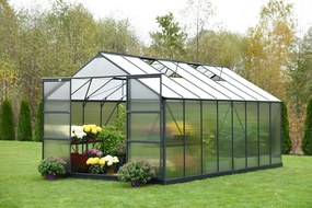 Azalia aluminium serre 2,5 x 4,9 m CoverTech antraciet