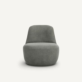 Draaifauteuil in stonewashed fluweel, Rosebury