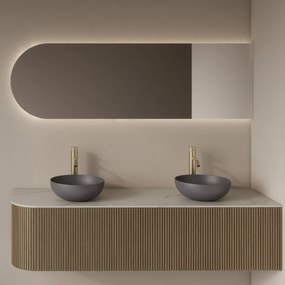 Gliss Design Zelus spiegel ovaal rechts 180x60cm met handsensor