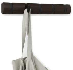 Umbra Flip handdoekhaak 51x6x3cm Hout Zwart/walnoot 318850-048