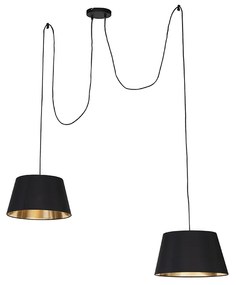 Moderne hanglamp zwart 2-lichts- Lofty