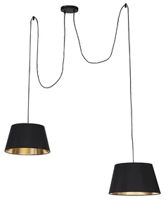 Stoffen Eettafel / Eetkamer Moderne hanglamp zwart 2-lichts- Lofty Modern E27 cilinder / rond rond Binnenverlichting Lamp