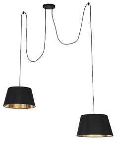 Stoffen Eettafel / Eetkamer Moderne hanglamp zwart - Lofty Modern E27 cilinder / rond rond Binnenverlichting Lamp