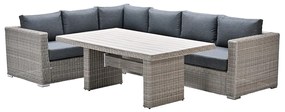 Garden Impressions Tennessee lounge dining set links 3-delig vintage willow - texfiber