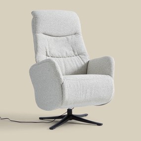 Elektrisch Verstelbare Stoel Lichtgrijze Stof