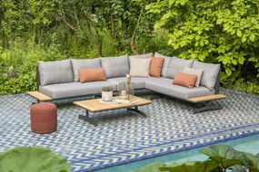 4 Seasons Outdoor Fortuna 4-zits platform loungebank  Loungeset    antraciet weerbestendig